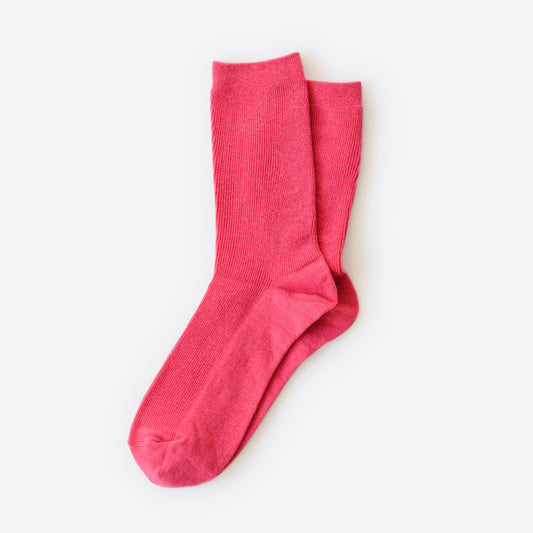 Fuchsia Cotton Socks