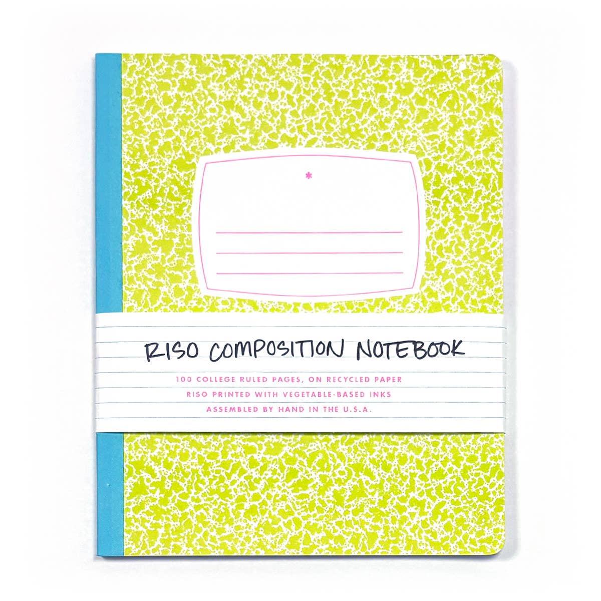 Lime Riso Composition Notebook