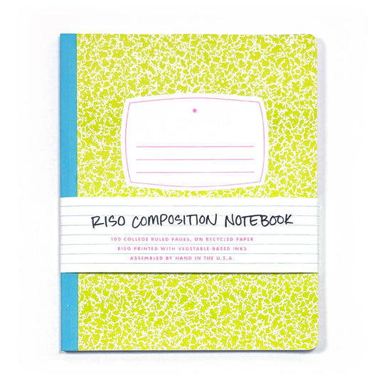 Lime Riso Composition Notebook