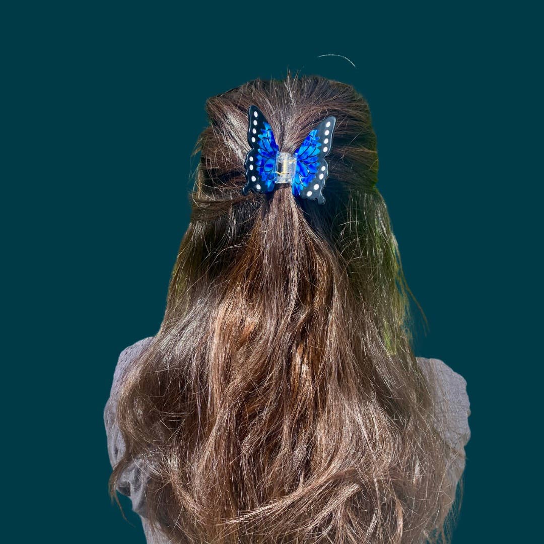 Blue Morpho Hair Claw