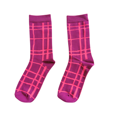 Magenta & Hot Pink Darby Socks