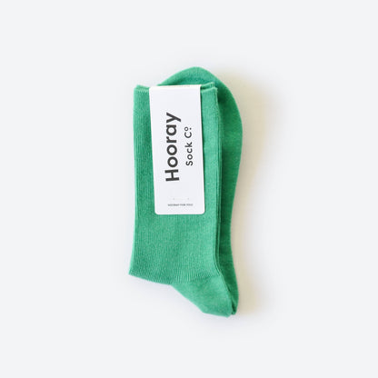 Kelly Green Cotton Socks