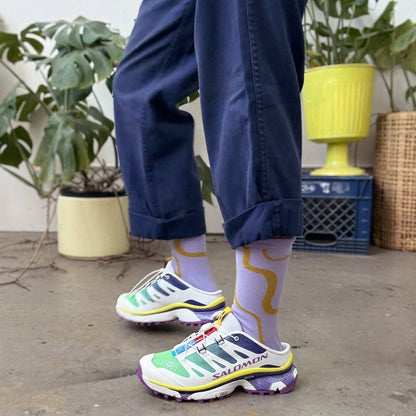 Gold & Lavender Ziggy Socks