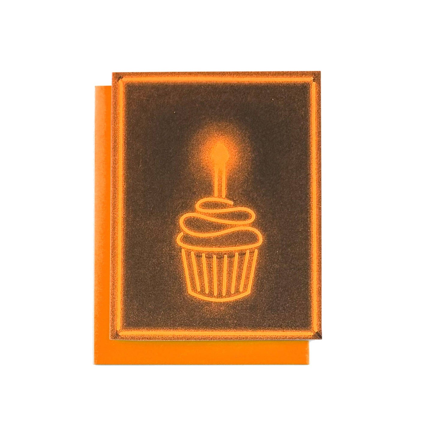 Neon Letters Cupcake Card