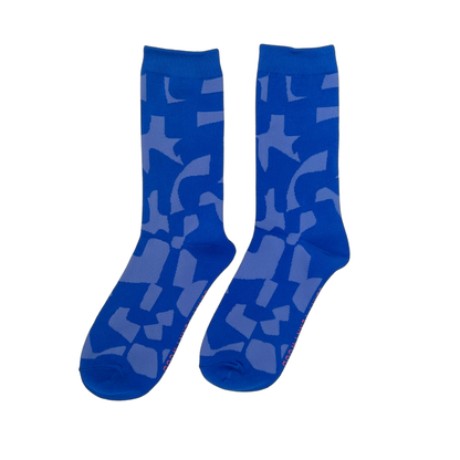 Cobalt & Periwinkle Check Socks