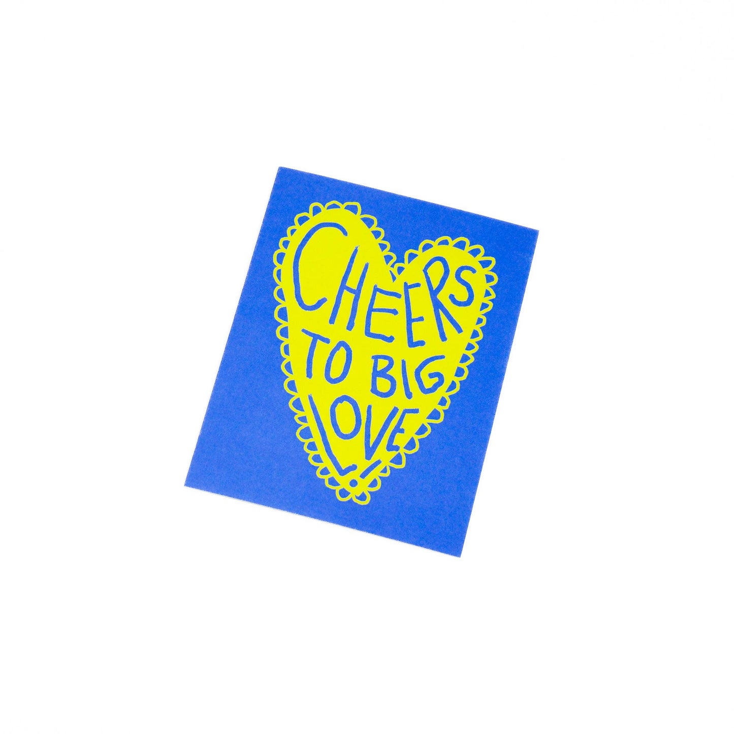 Cheers to big love greeting card