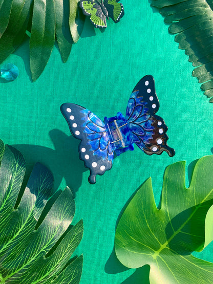 Blue Morpho Hair Claw