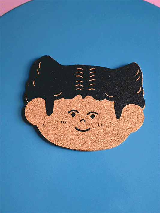Cat Person Cork Coasters