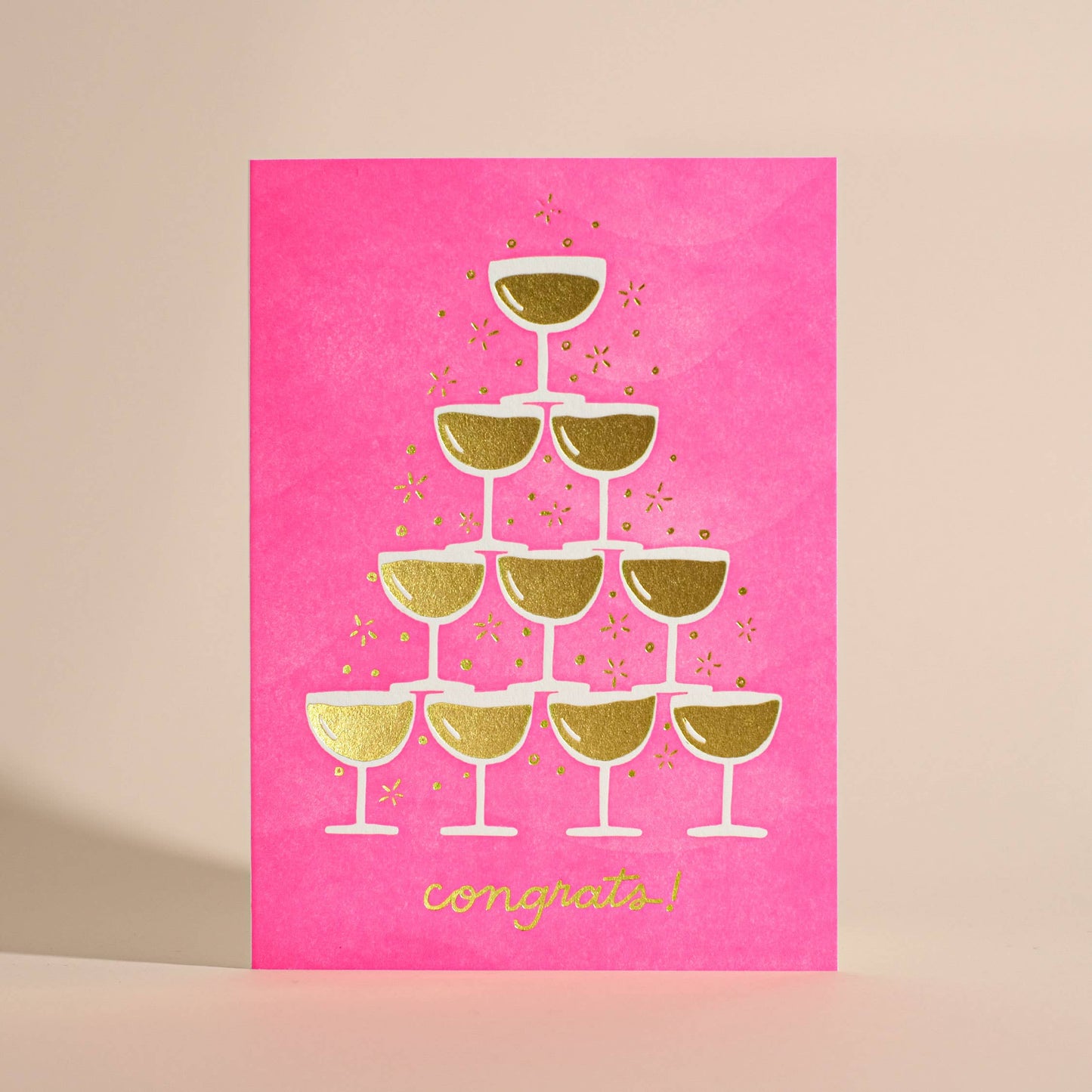 Congrats Champagne Foil Greeting Card