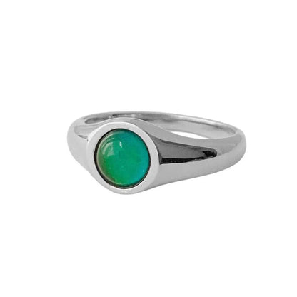 Silver Signet Mood Ring