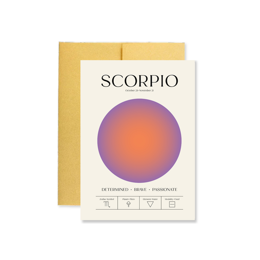 Scorpio Zodiac Aura Greeting Card