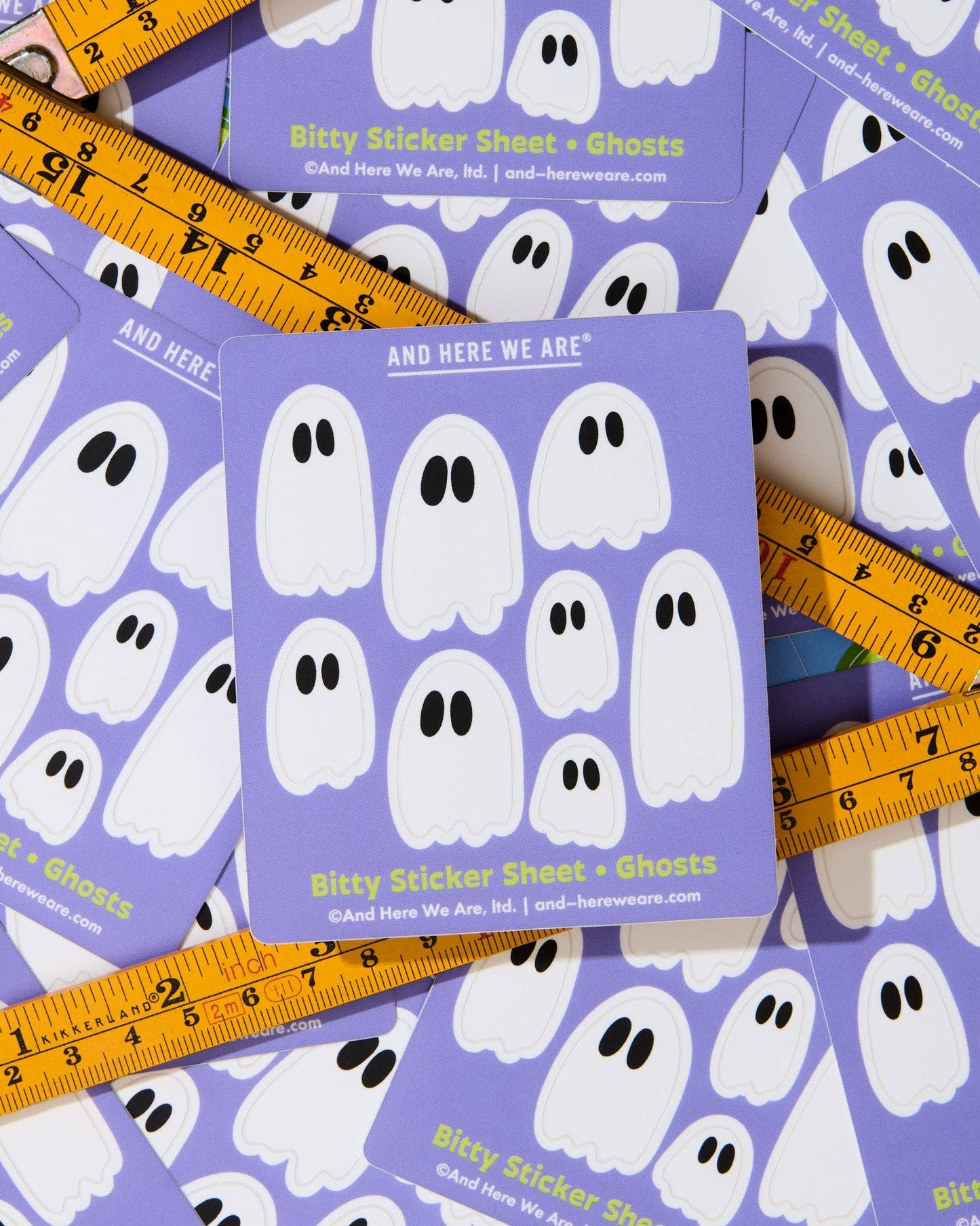 Bitty Ghosts Vinyl Sticker Sheet