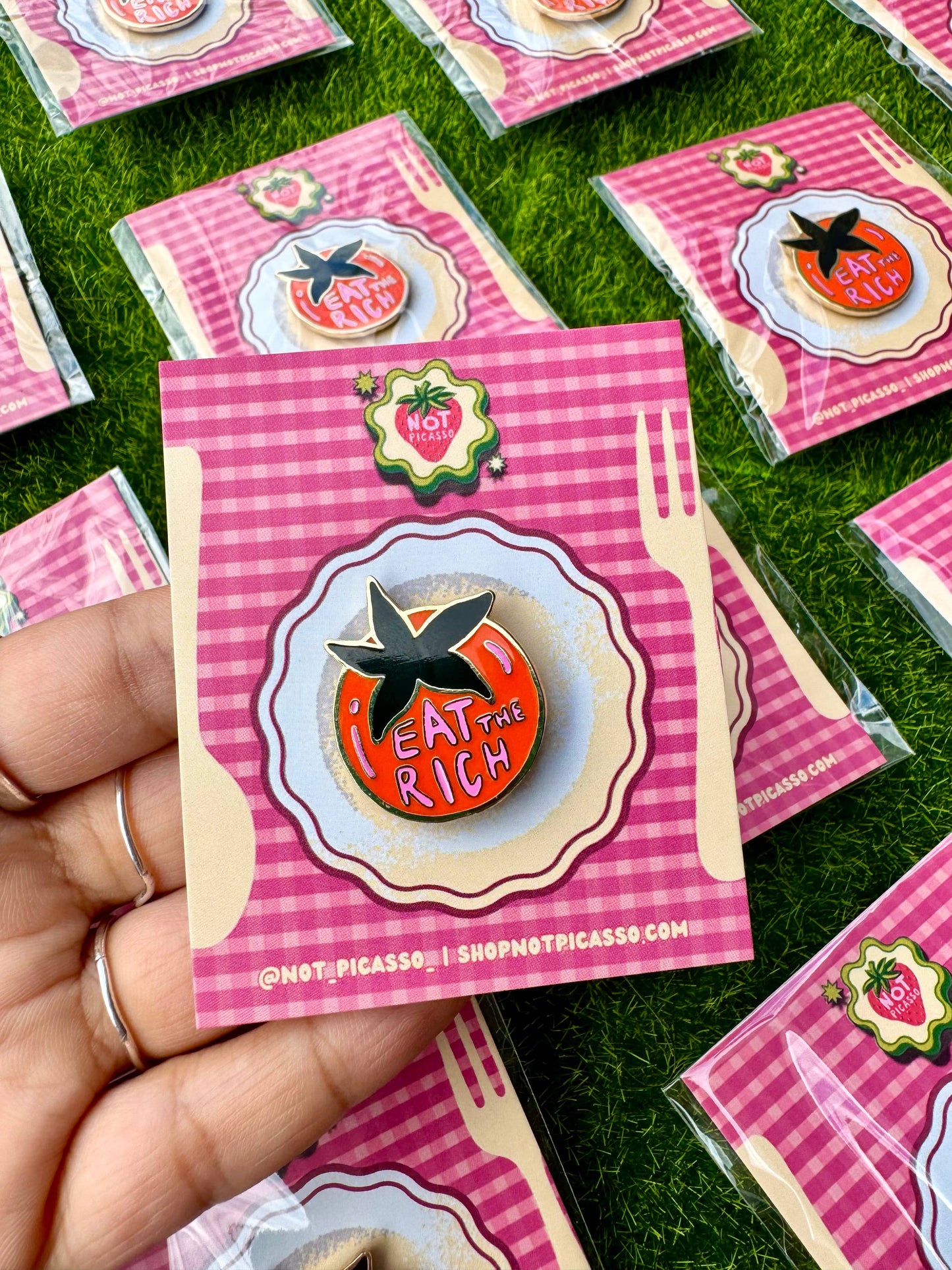 Eat the Rich Enamel Pin