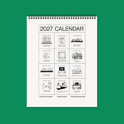 In A Perfect World 2027 illustrated wall calendar