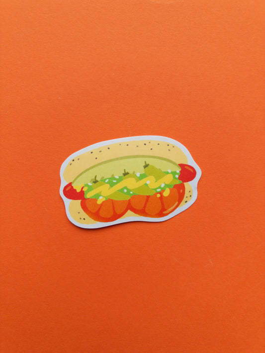 Chicago Hotdog Vinyl Sticker