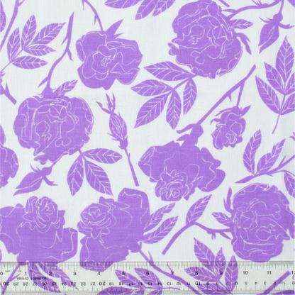 Lavender Roses Linen Tea Towel