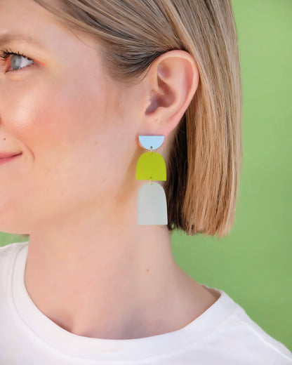 Frosted Lime Drop Earrings