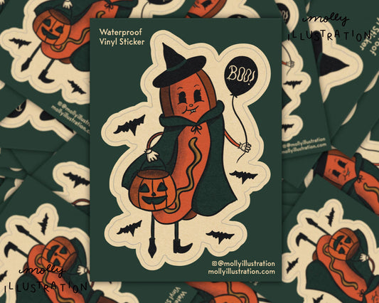 Feelin Halloweenie  vinyl sticker