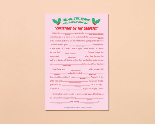 Cheesy Holiday Movie Fill-in-the-Blank Plots