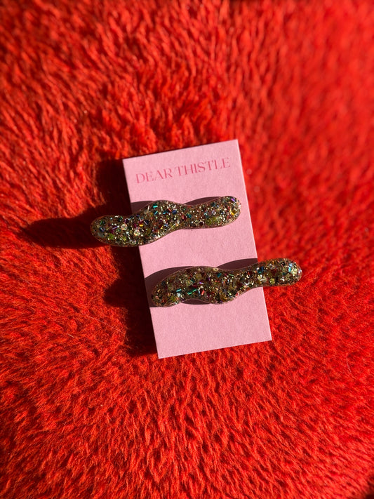 Glitter Swipe Clip