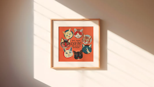 Ponno Paws Print in Orange