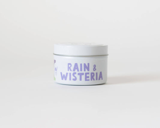 Rain + Wisteria Candle Tin
