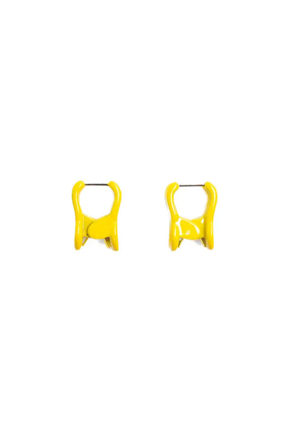 Lemon Mini Claw Hoop Earrings