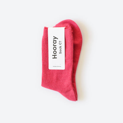 Fuchsia Cotton Socks