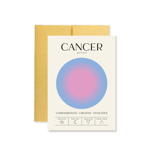 Cancer Zodiac Aura Greeting Card