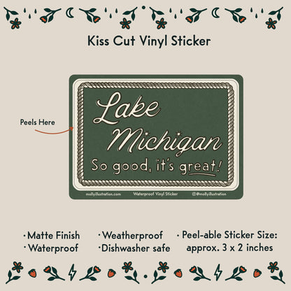 Lake Michigan Vinyl Sticker