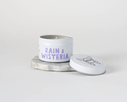 Rain + Wisteria Candle Tin