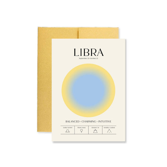 Libra Zodiac Aura Greeting Card