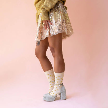 Gold Star Crew Socks