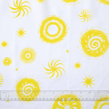 Yellow Fireworks Tea Towel