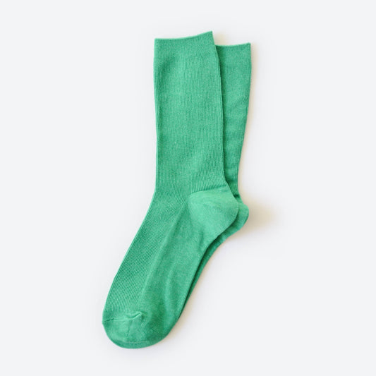 Kelly Green Cotton Socks