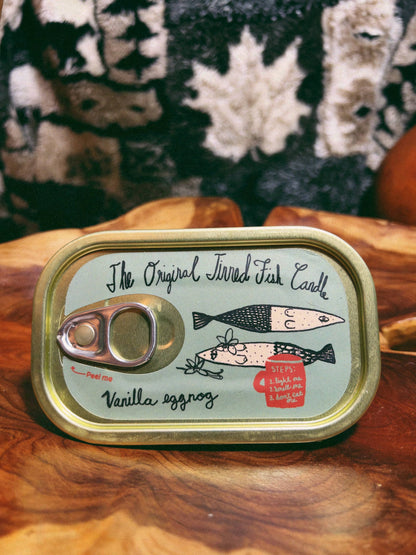 Vanilla Eggnog Tinned Fish Candle