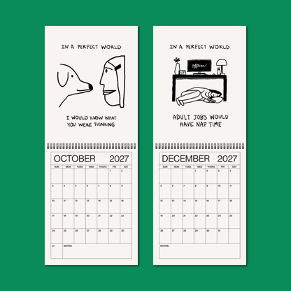 In A Perfect World 2027 illustrated wall calendar
