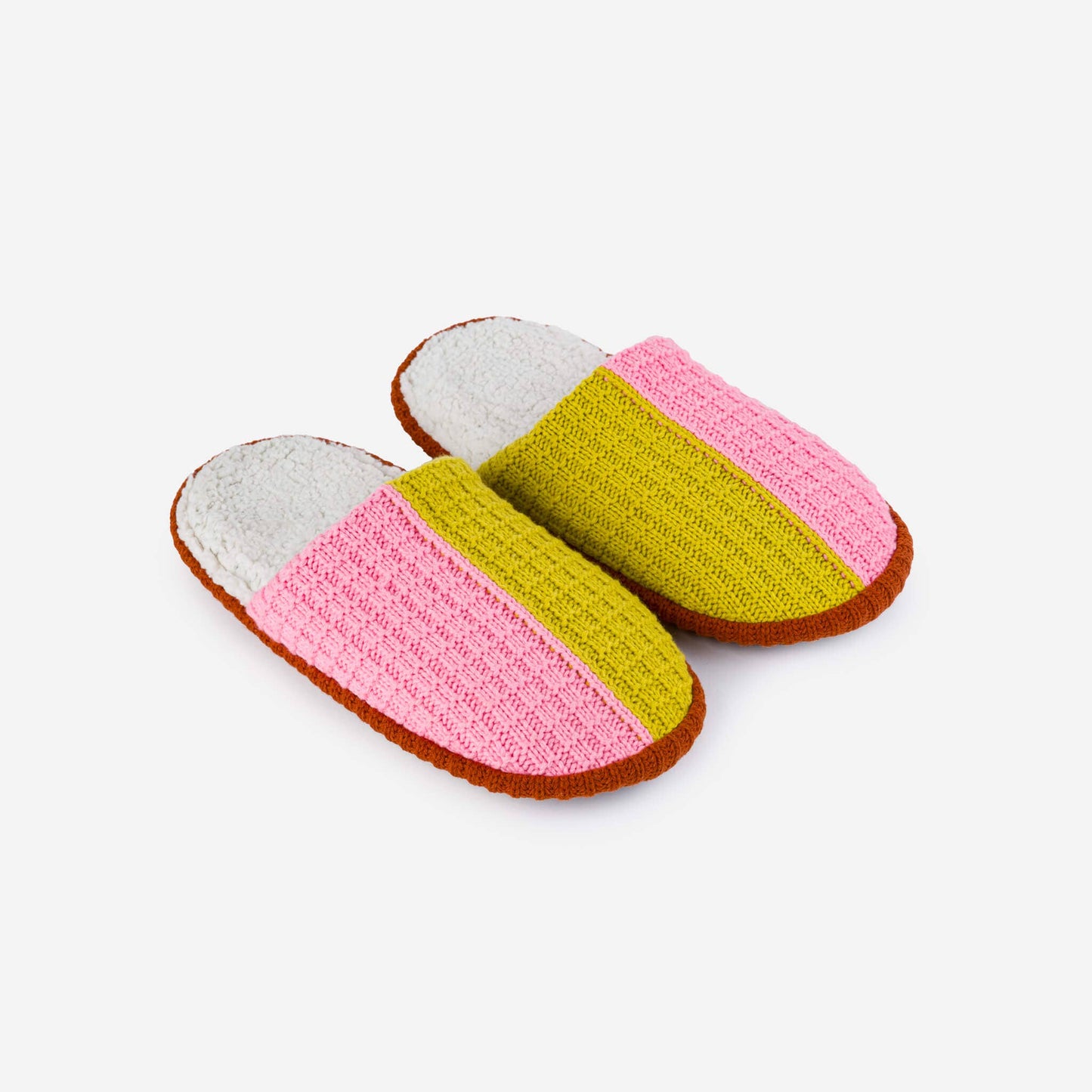 Golden Olive Pink Slide Slippers