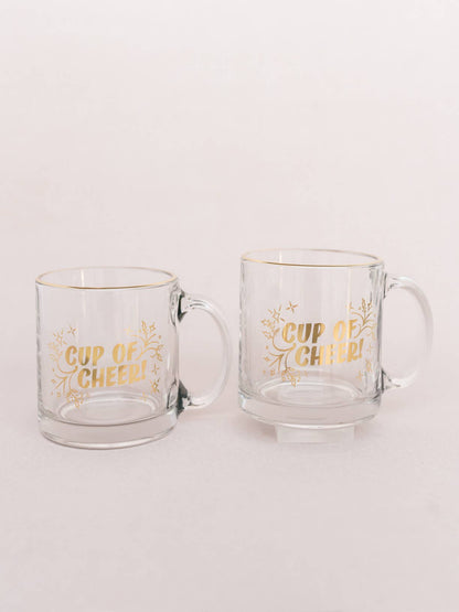 Cup of Cheer Clear Glass Mug