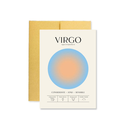 Virgo Zodiac Aura Greeting Card