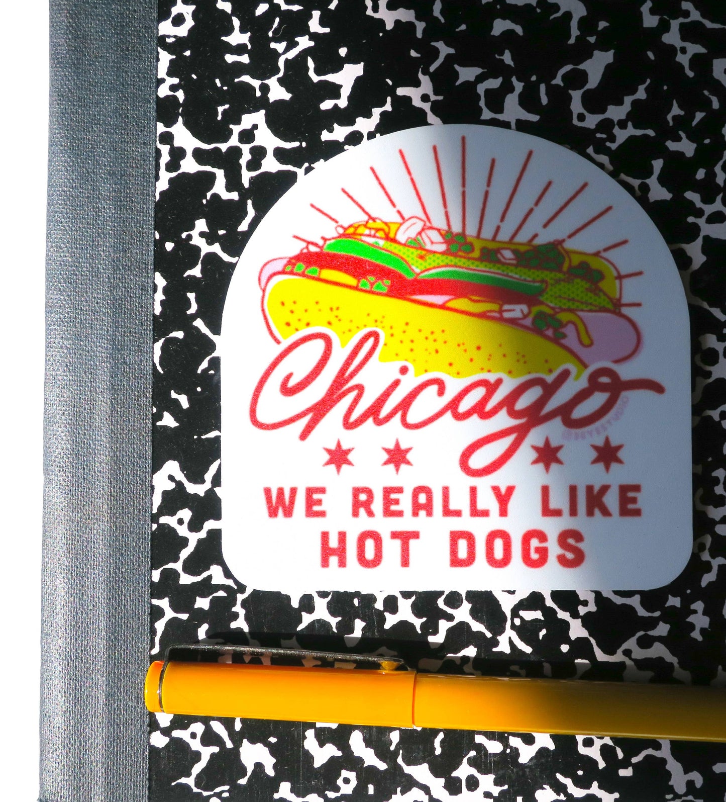 Chicago Hot Dog Diecut Vinyl Sticker