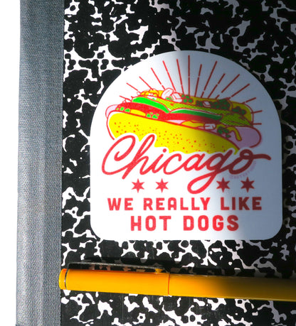 Chicago Hot Dog Diecut Vinyl Sticker