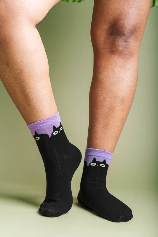 Black Cat Ankle Socks