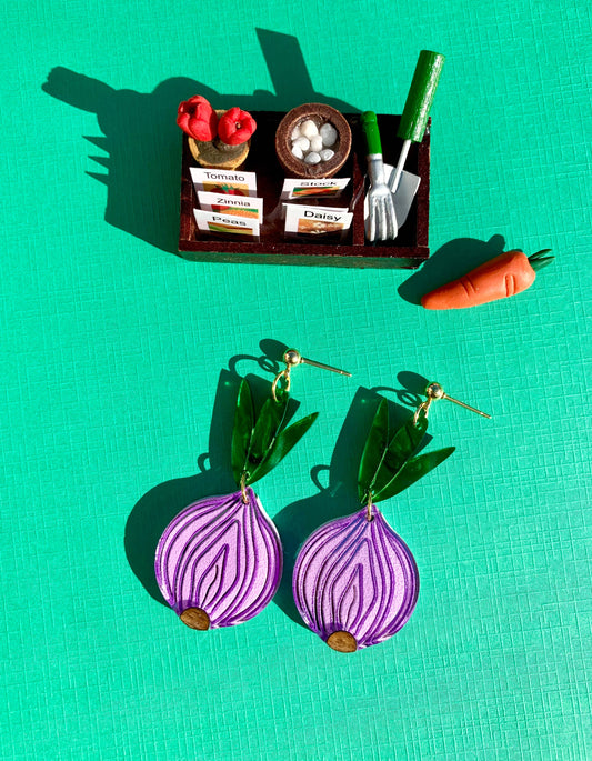 Red Onion Earrings