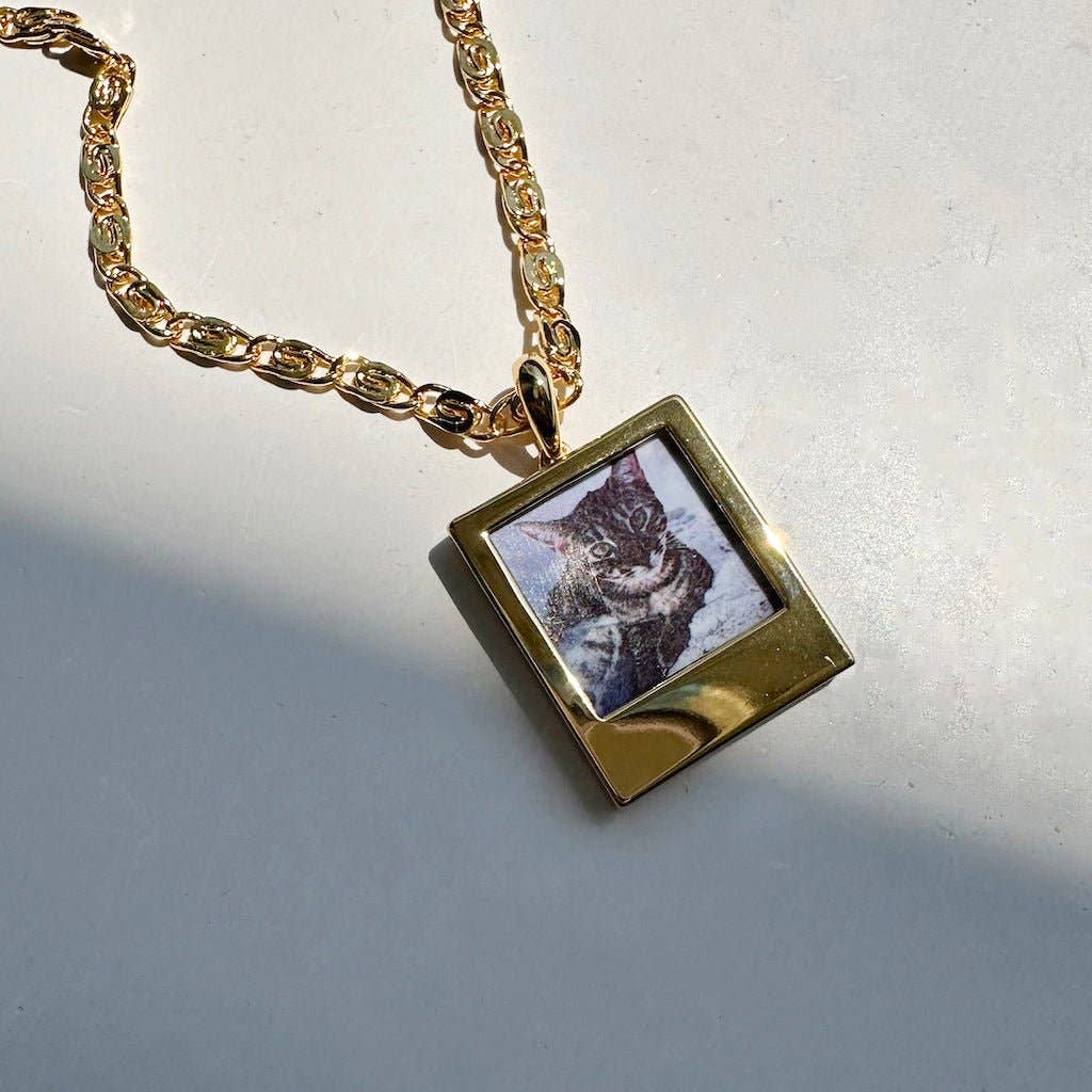 Silver Polaroid Photo Charm