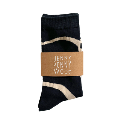 Black & Tan Ziggy Socks