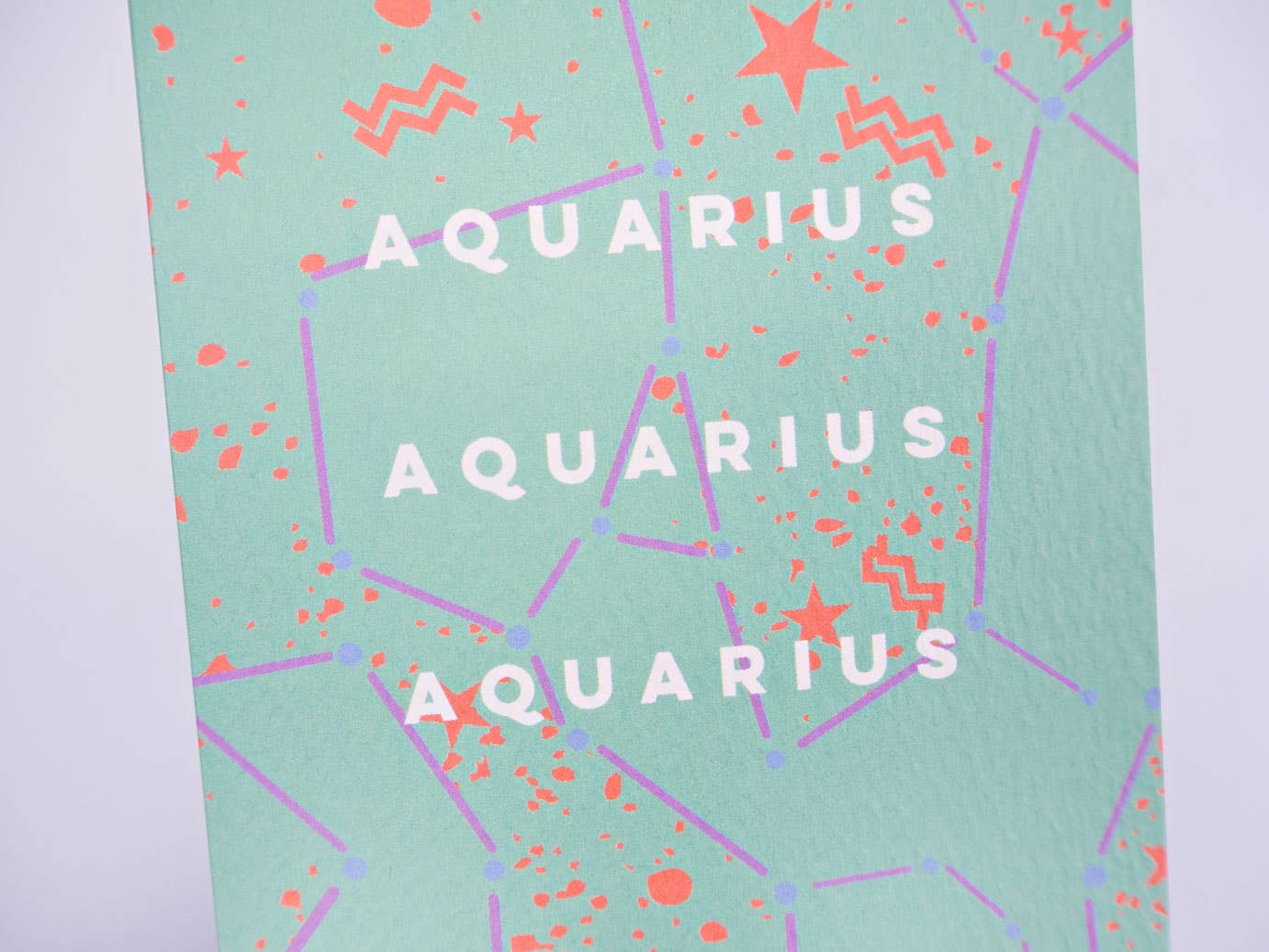 Cosmic Aquarius Birthday Card