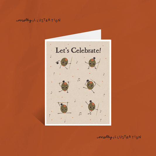 Dancing Olive Celebration Card