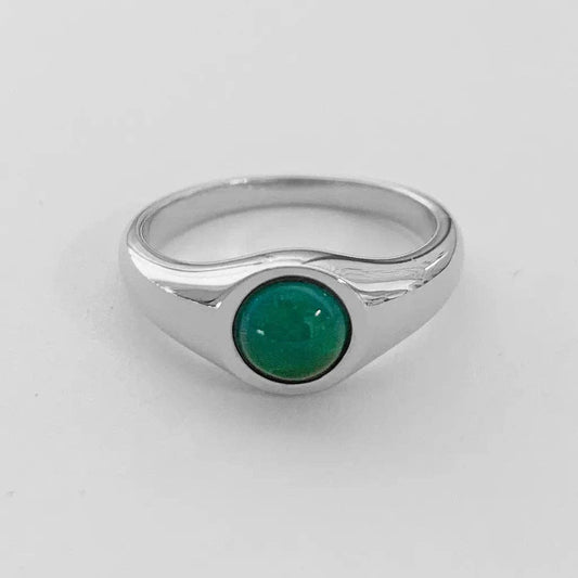 Silver Signet Mood Ring