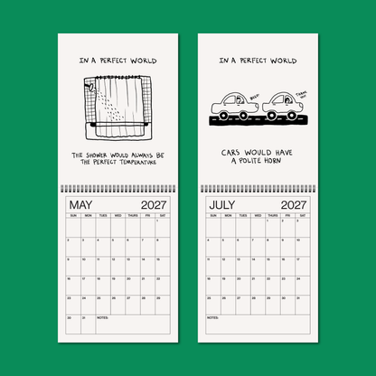 In A Perfect World 2027 illustrated wall calendar